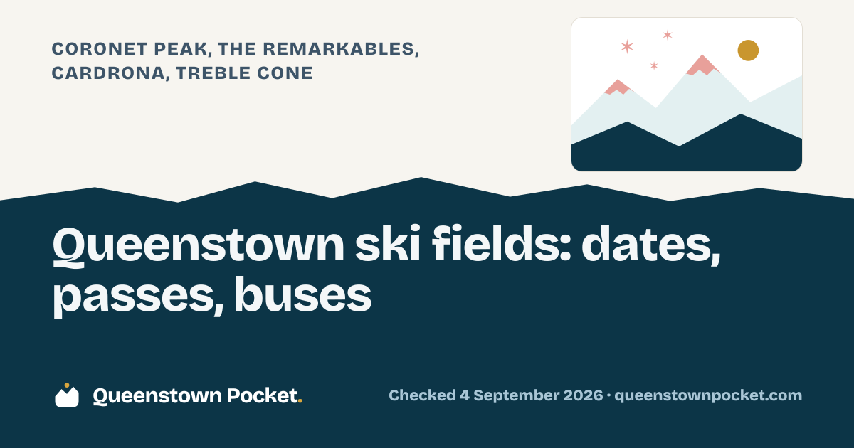 Queenstown Ski Fields: 2026 Dates, Passes and Ski Buses